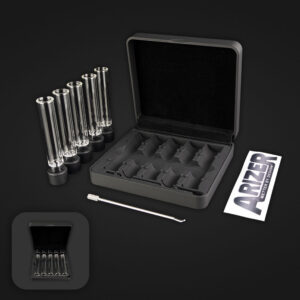 Estuche con 5 Tubos de cristal ArGo + 5 tapas + 1 herramienta limpieza